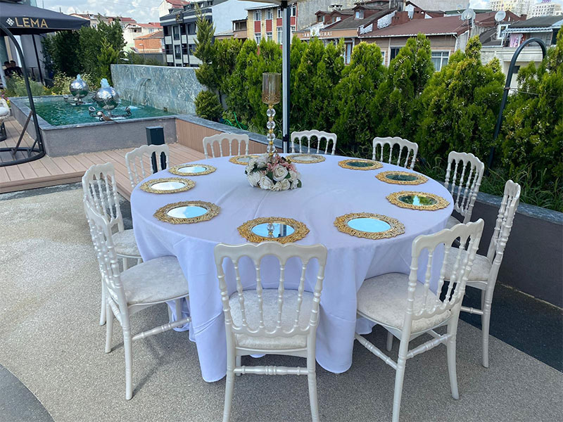 Bahçe için Yuvarlak Masa Kiralama